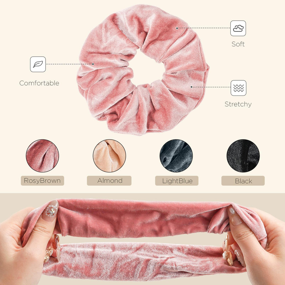 Lolalet lazo de terciopelo para cabello grueso y rizado, sujeción estable.