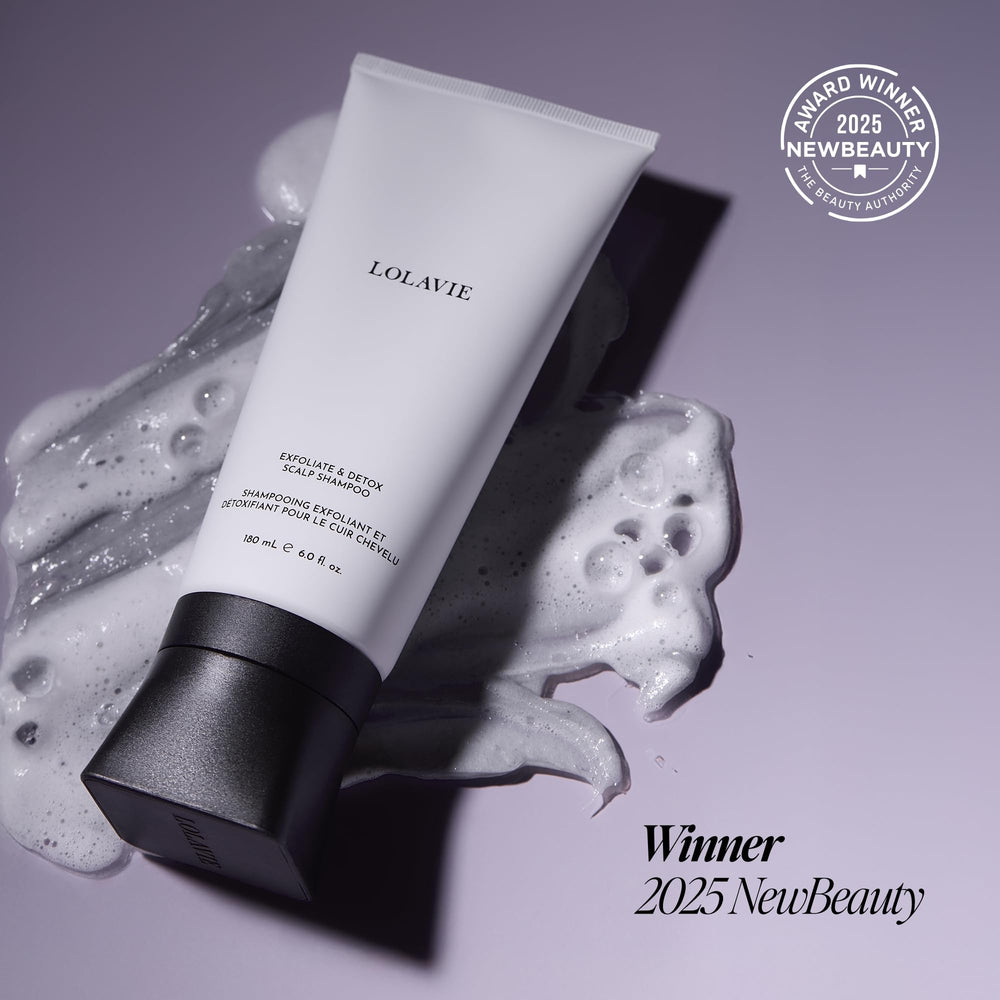 Lolavie Exfoliate & Detox Champú escamas: AHAs suaves para reducir descamaciones.