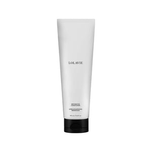 LolaVie Restorative Conditioner: botella destacada para hidratación y reparación del cabello.