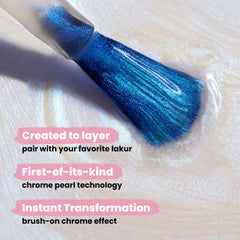 LONDONTOWN Lakur uñas cromadas funciona solo o sobre color para efecto moderno