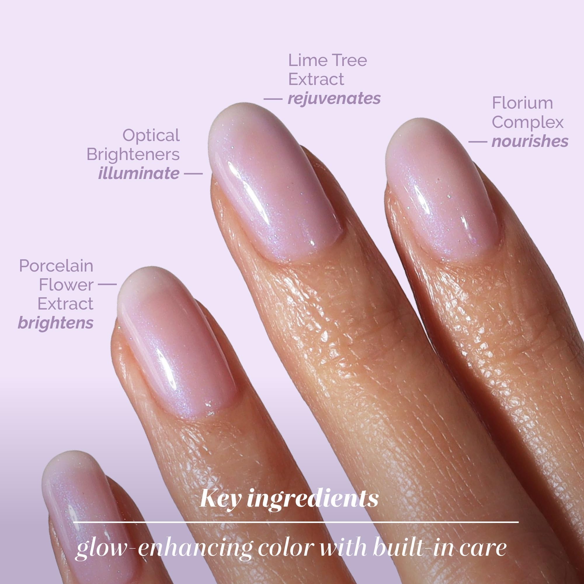 LONDONTOWN Lavanda: acabado difuminado suave para uñas naturales brillantes