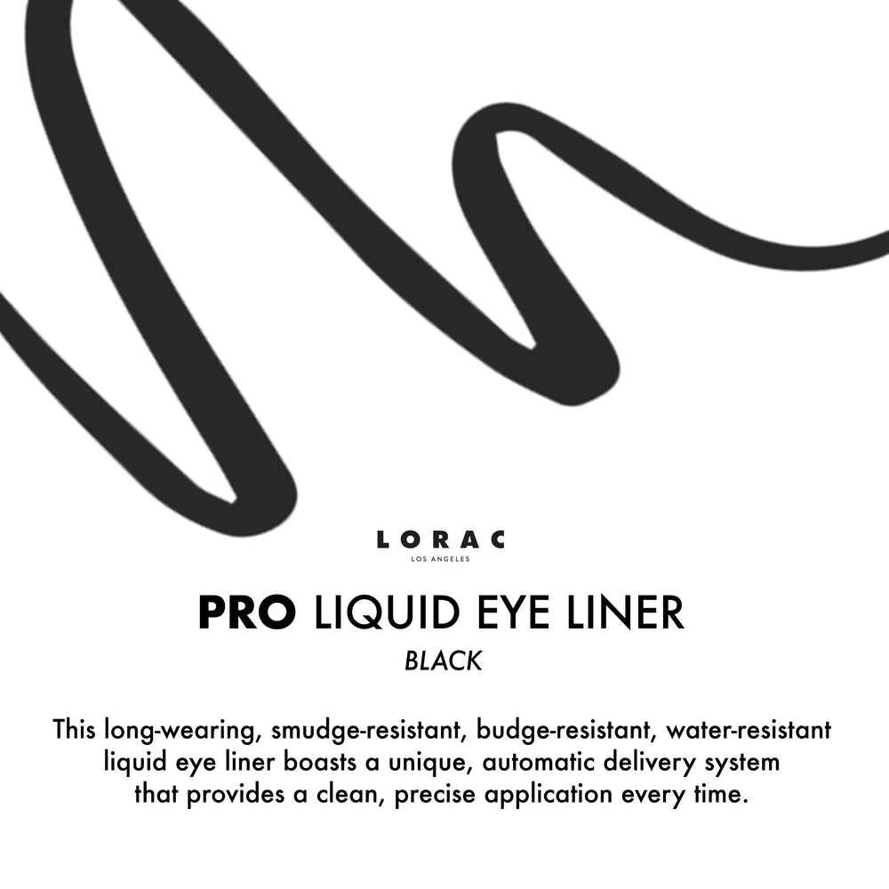 LORAC PRO Liquid Eyeliner con entrega automática para una aplicación ultra precisa.