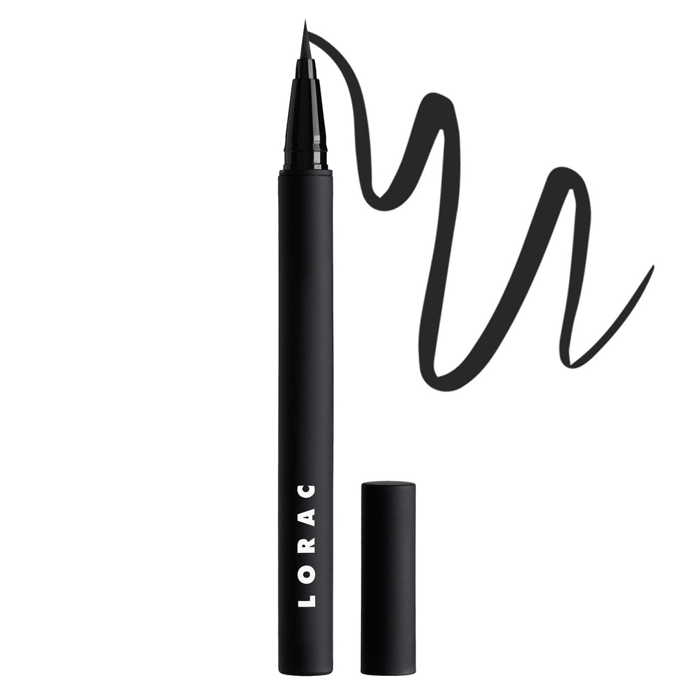 LORAC PRO Liquid Eyeliner con punta flexible para trazos precisos y suaves.