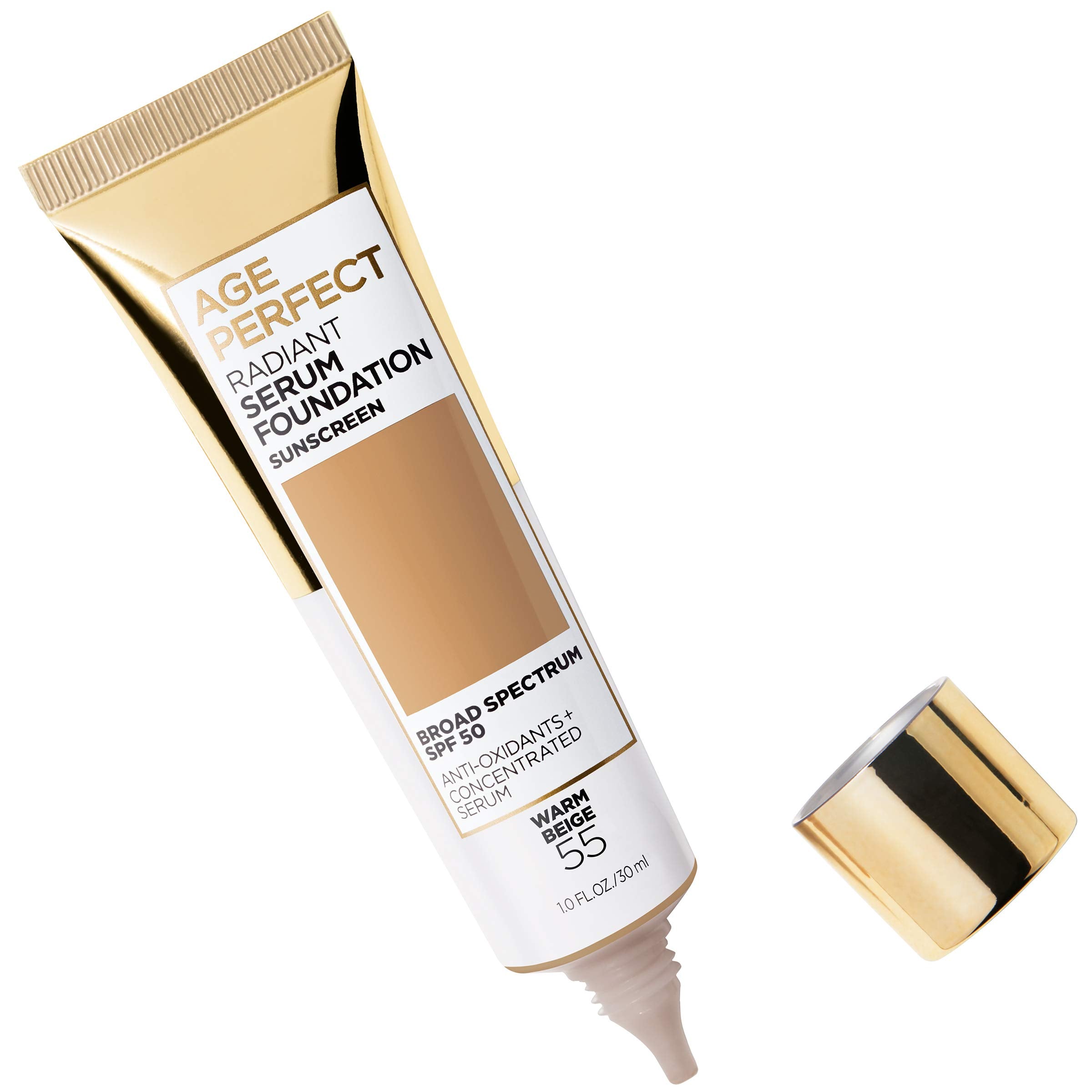 L'Oréal Paris Age Perfect Foundation SPF50, aplicación rápida para piel madura.
