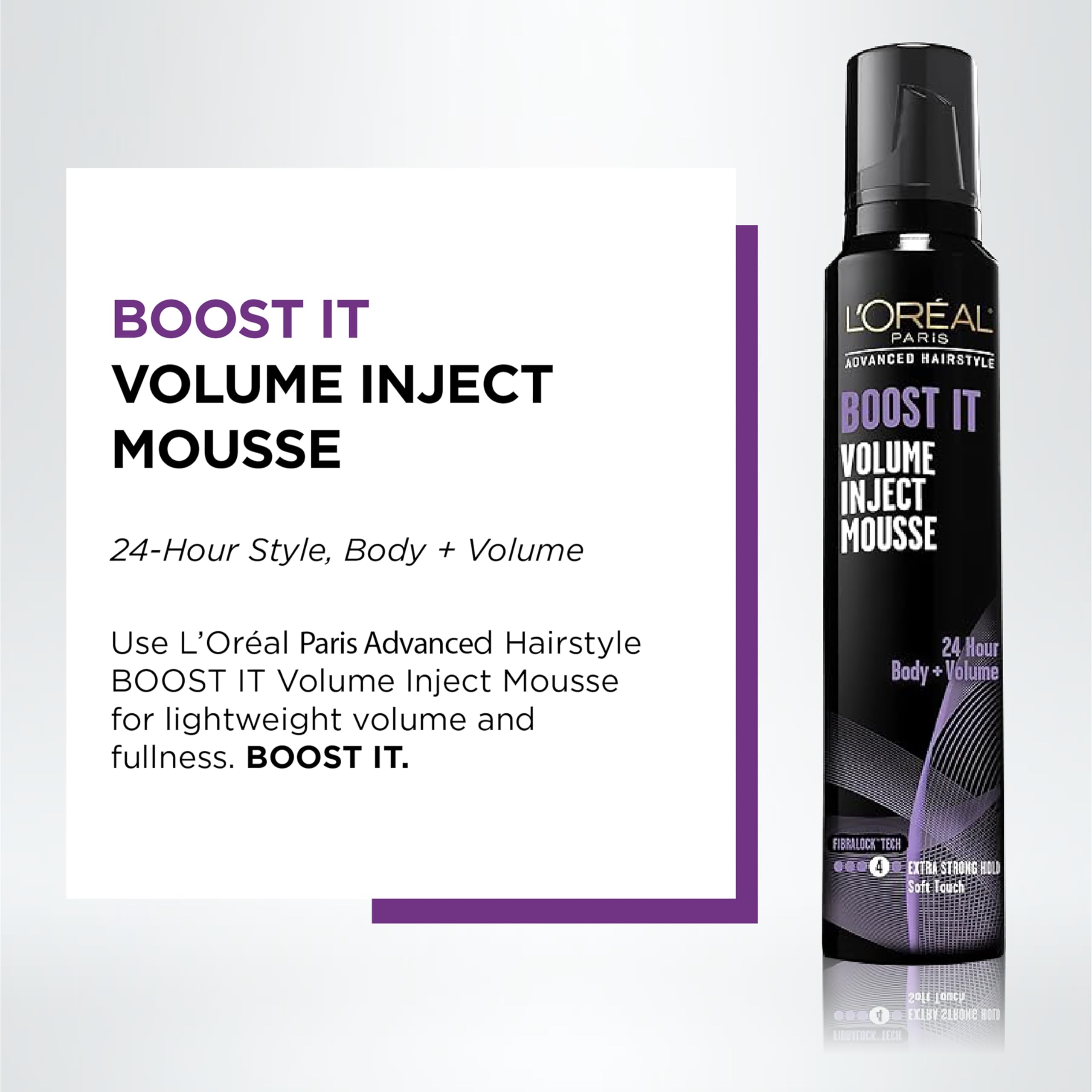 L’Oréal Paris Boost It Mousse: fijado duradero y tacto suave.