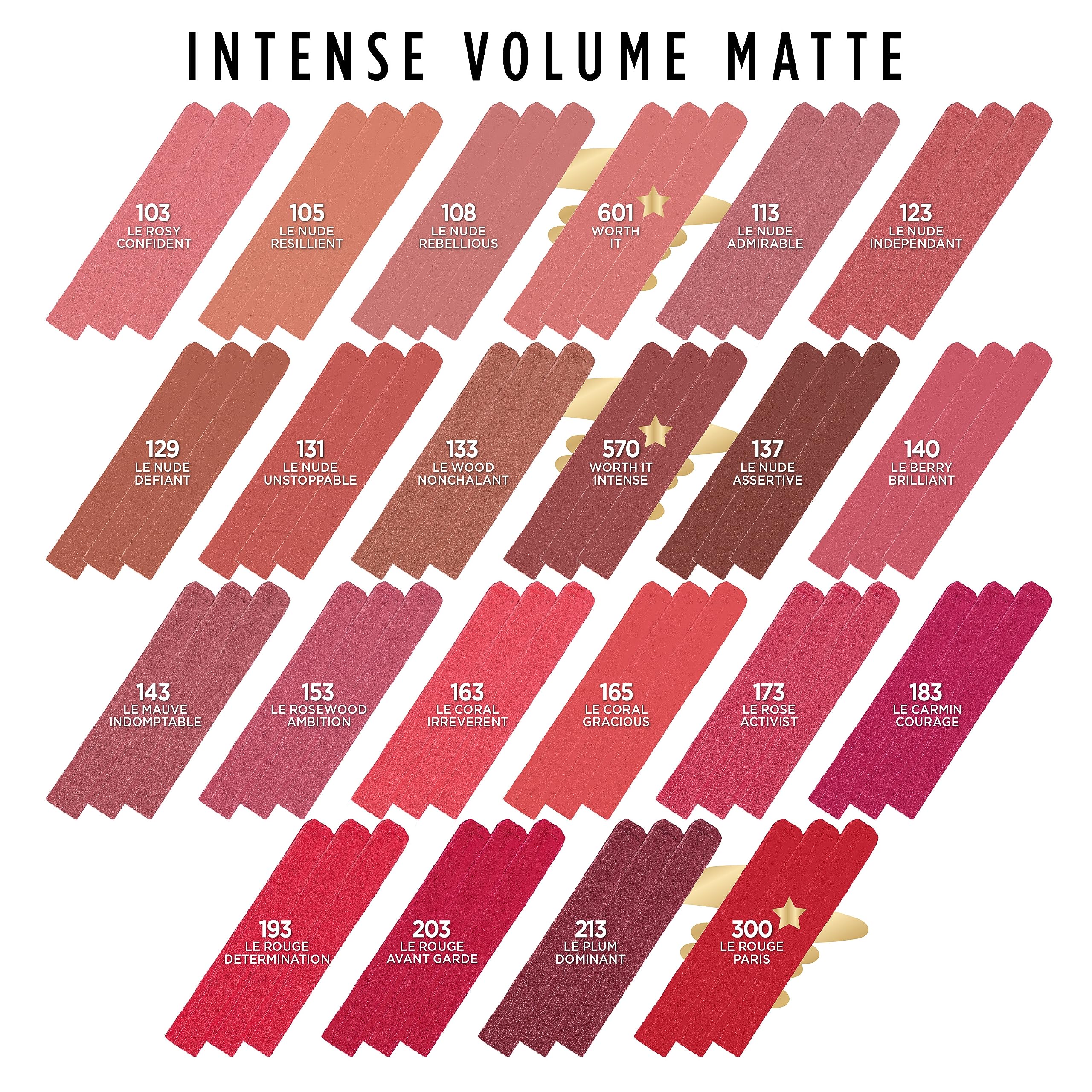L'Oréal Paris Colour Riche Intense Volume Matte Le Nude Assertive, 12 tonos saturados para pieles diversas.