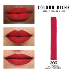L'Oreal Paris Colour Riche labial con ácido hialurónico para mayor comodidad durante todo el día.