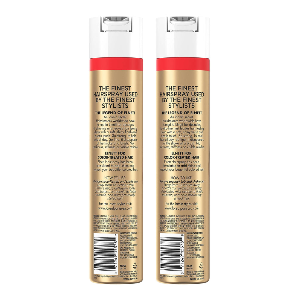 L’Oréal Paris Elnett Satin: ideal para cabello teñido, mantiene brillo y estilo.
