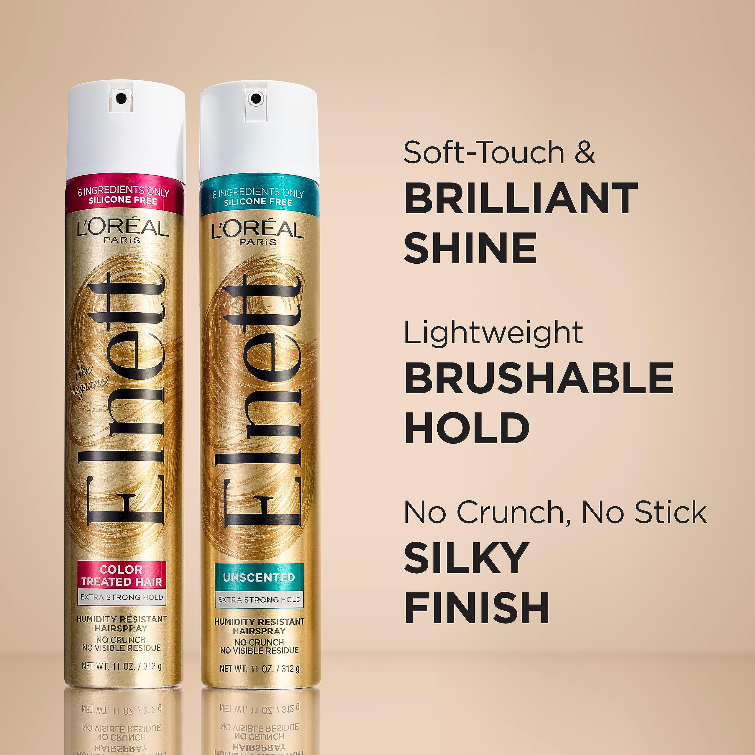 L’Oréal Paris Elnett Satin: fijación suave y peinable todo el día.