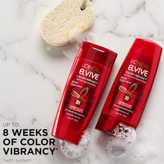 Espuma de lavado de Elvive Color Vibrancy, limpieza suave para teñido.