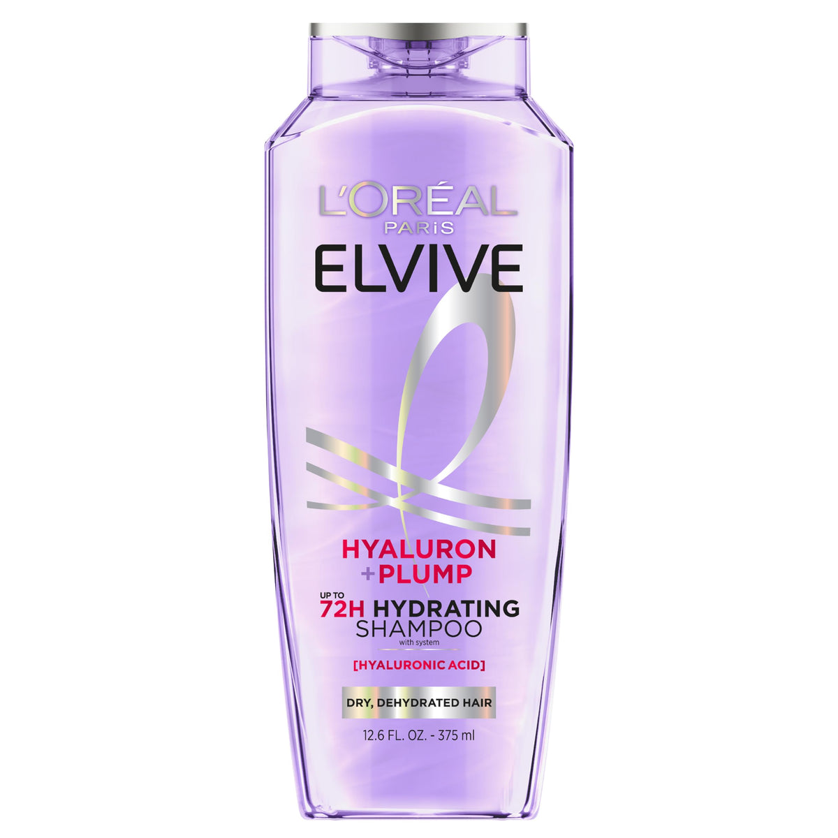 Champú Elvive Hyaluron Plump en botella para hidratación profunda.