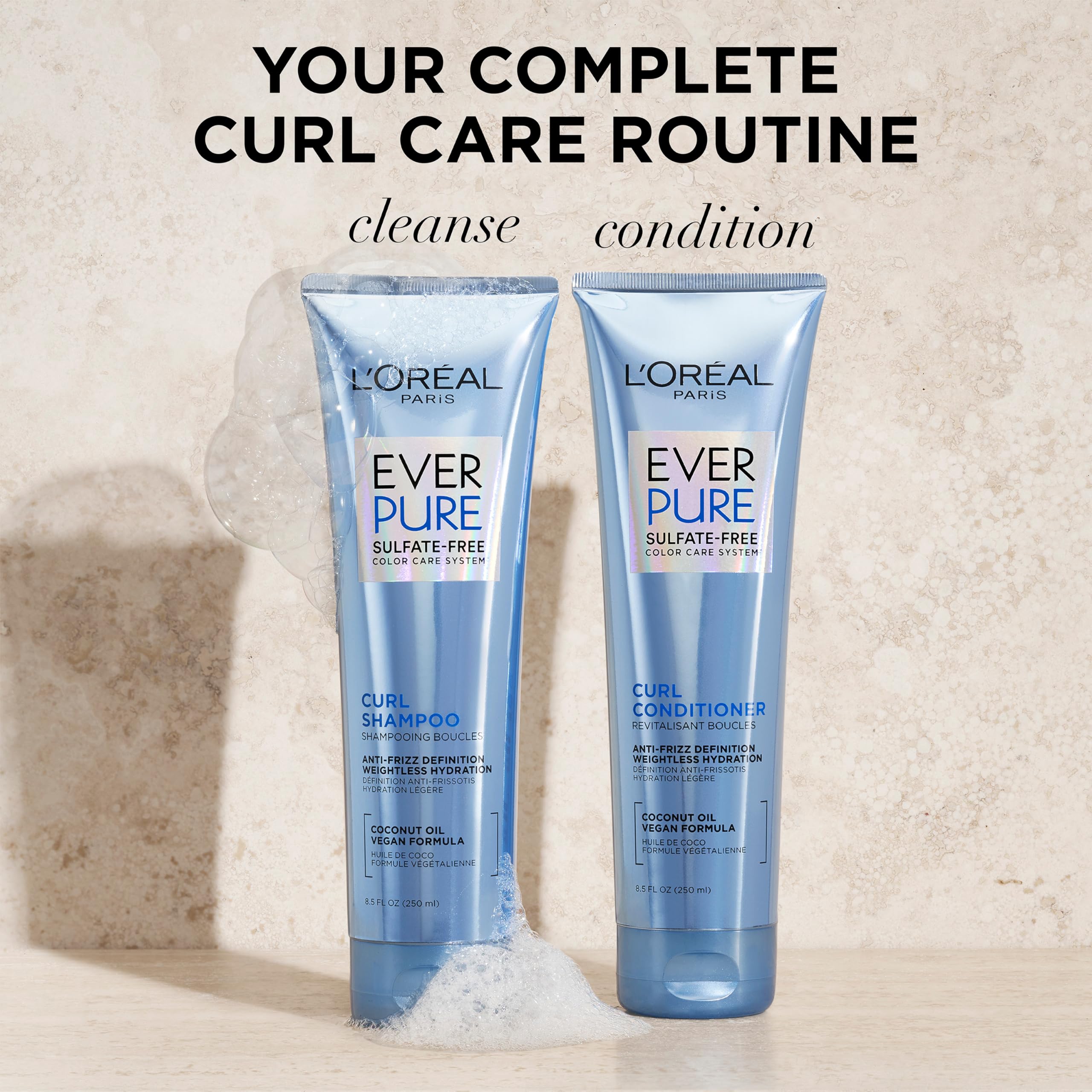 Cabello rizado suave, ligero y sin frizz con EverPure.