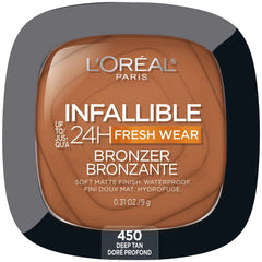 L'Oreal Paris Infallible bronceador acabado mate suave para contorno natural.