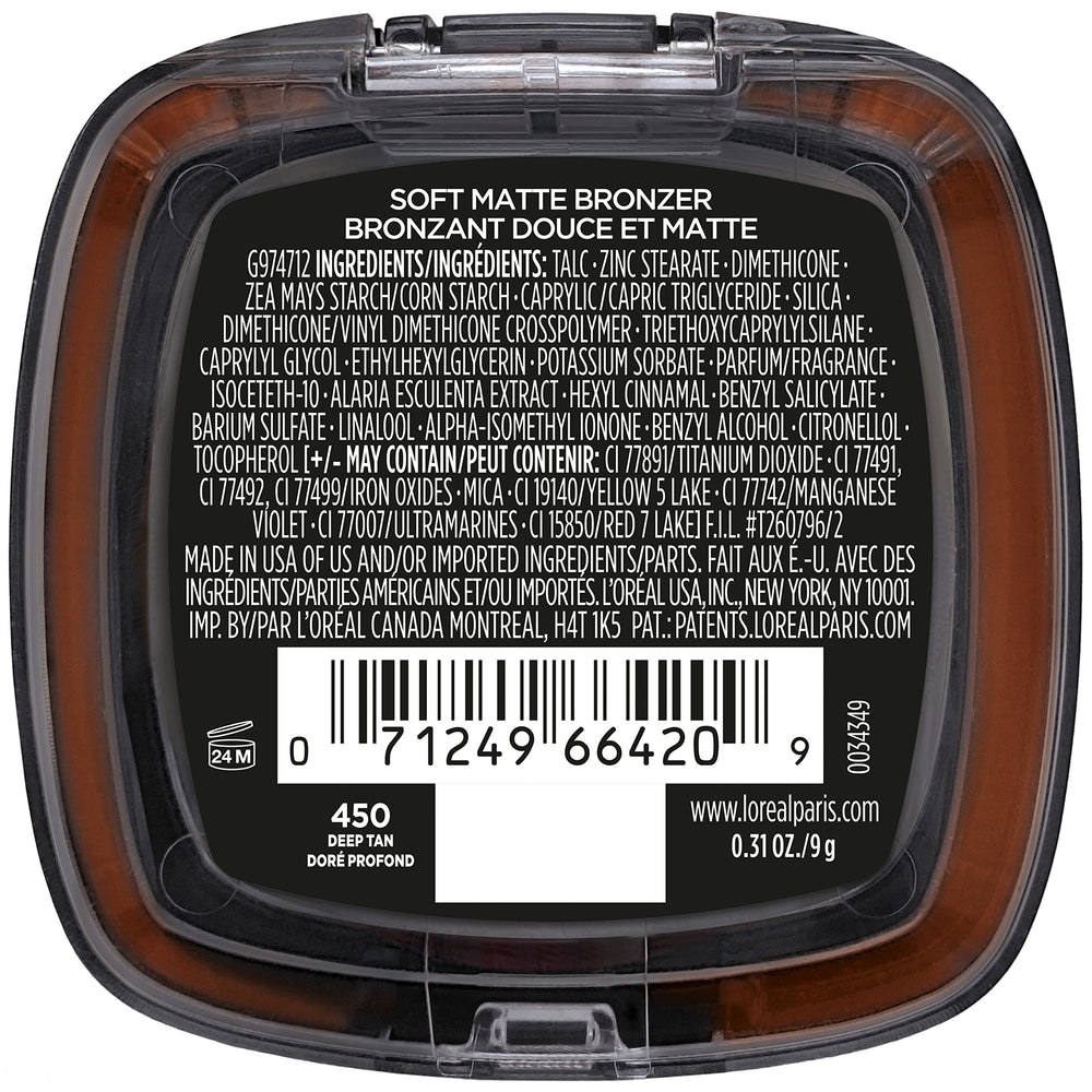 L'Oreal Paris Infallible bronceador aplicación natural para rostro.