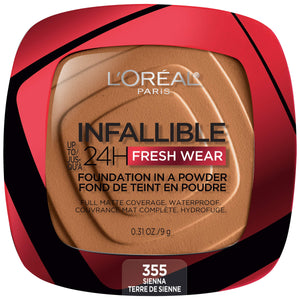 L'Oréal Paris Infallible Fresh Wear en polvo: base en polvo con acabado mate duradero.