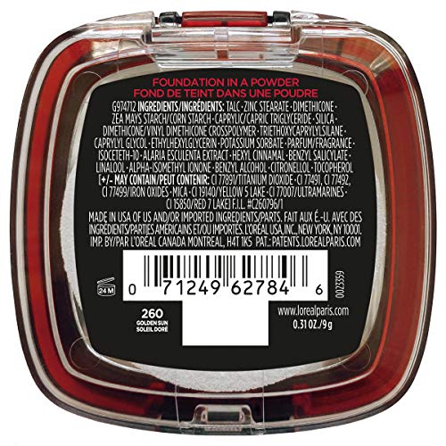 L'Oréal Paris Infallible Fresh Wear Polvo, textura ligera para un uso cómodo todo el día.