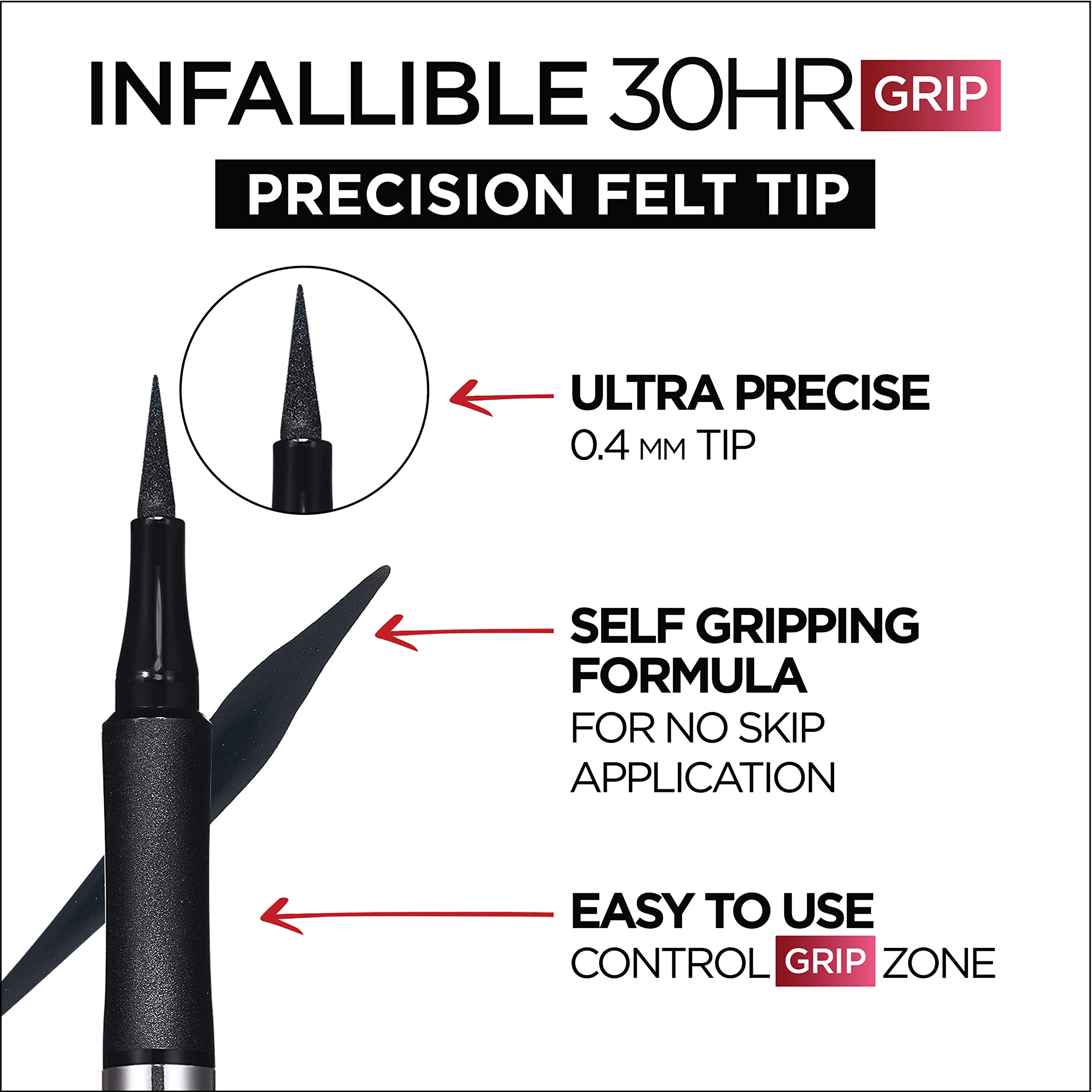 Infallible Grip ofrece color intenso para delinear estilos nocturnos.