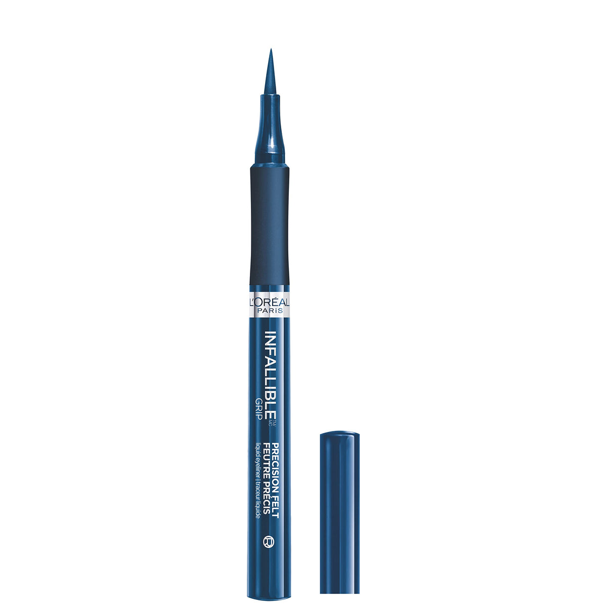 Delineado azul con Infallible Grip, definición precisa y larga duración.