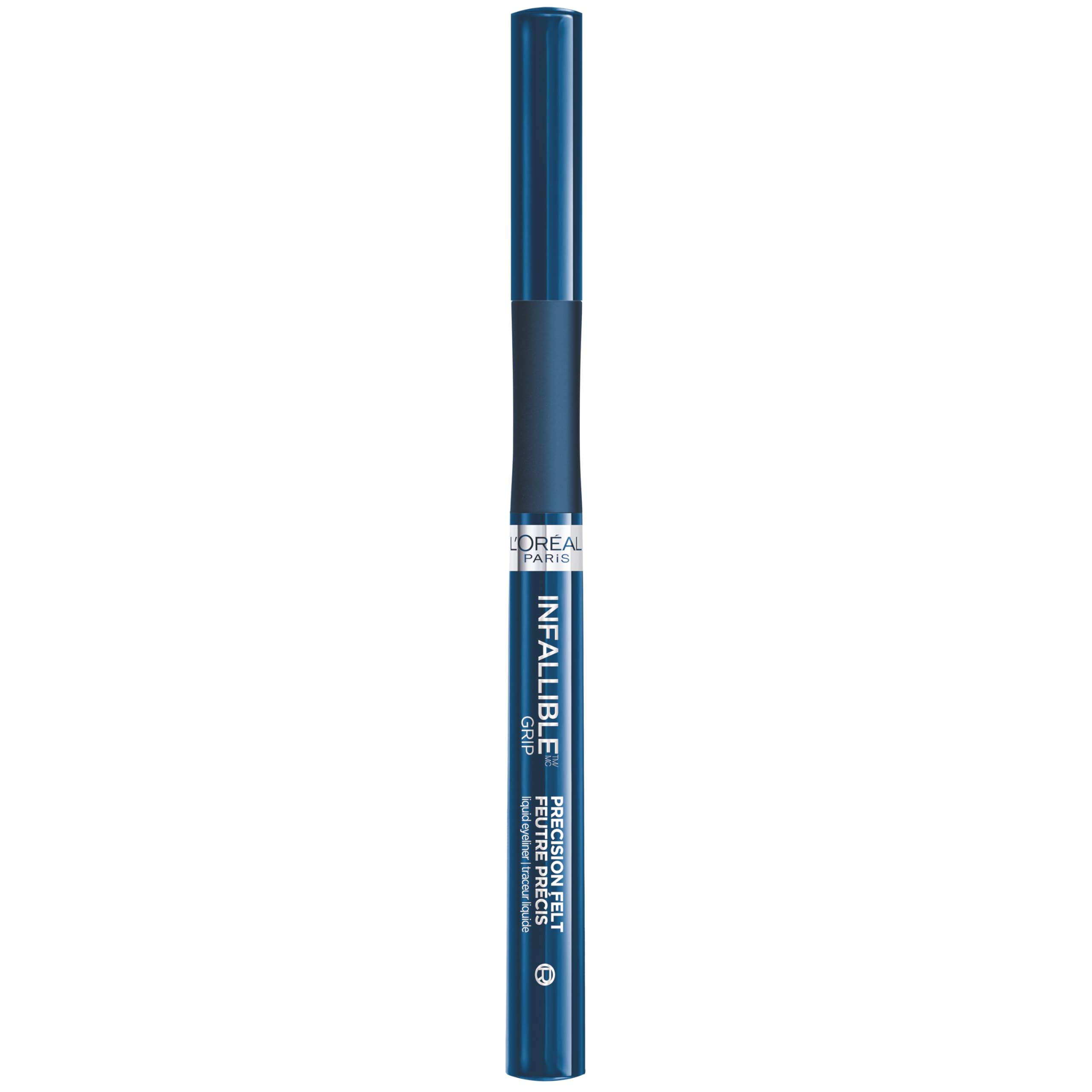 Apariencia diaria definida con delineador azul sin retoques constantes.