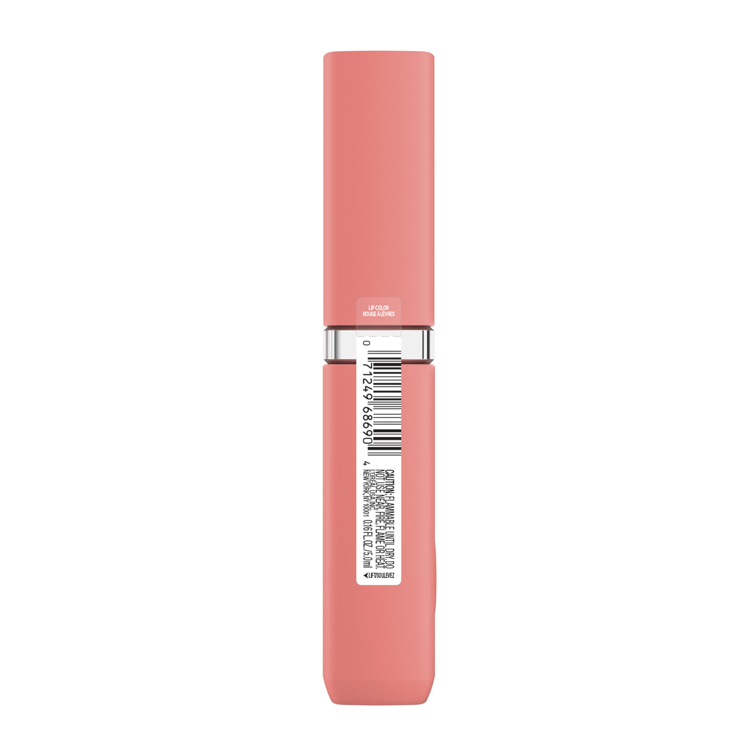 L’Oréal Paris Infallible Labial Líquido Mate, acabado mate cómodo todo el día.