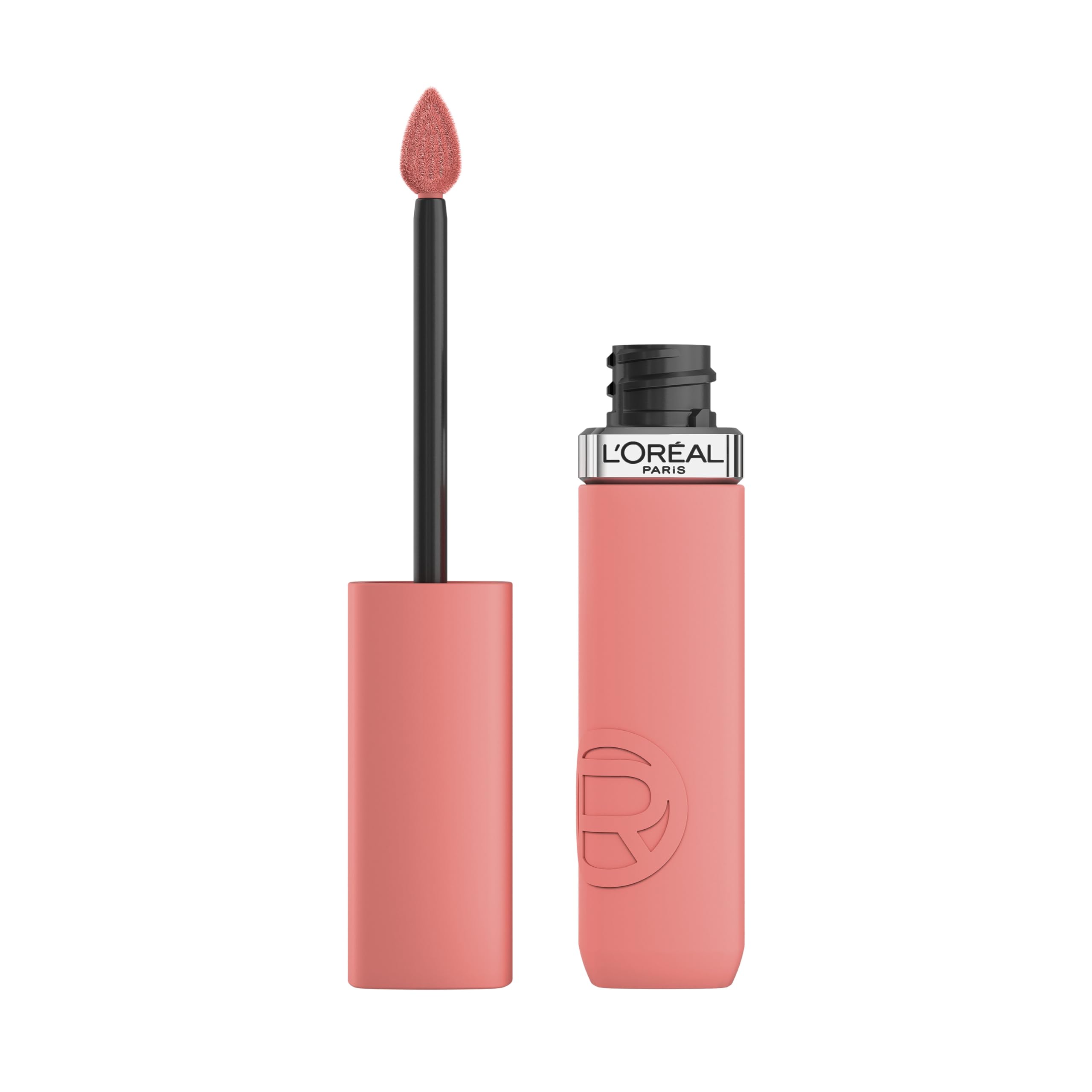 L’Oréal Paris Infallible Labial Líquido Mate, aplicador preciso para color intenso.