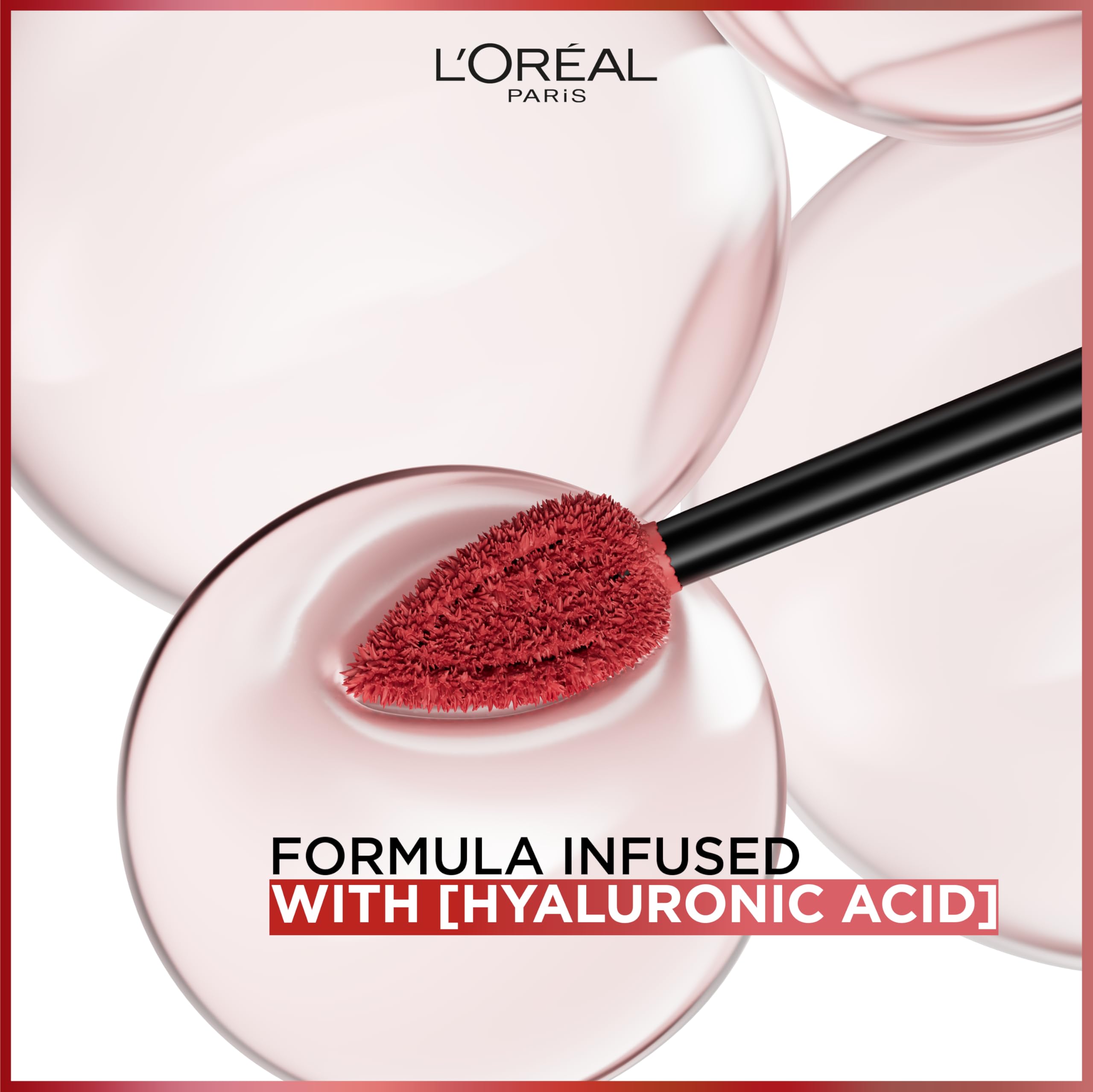 L'Oreal Paris Infallible con ácido hialurónico para labios hidratados.
