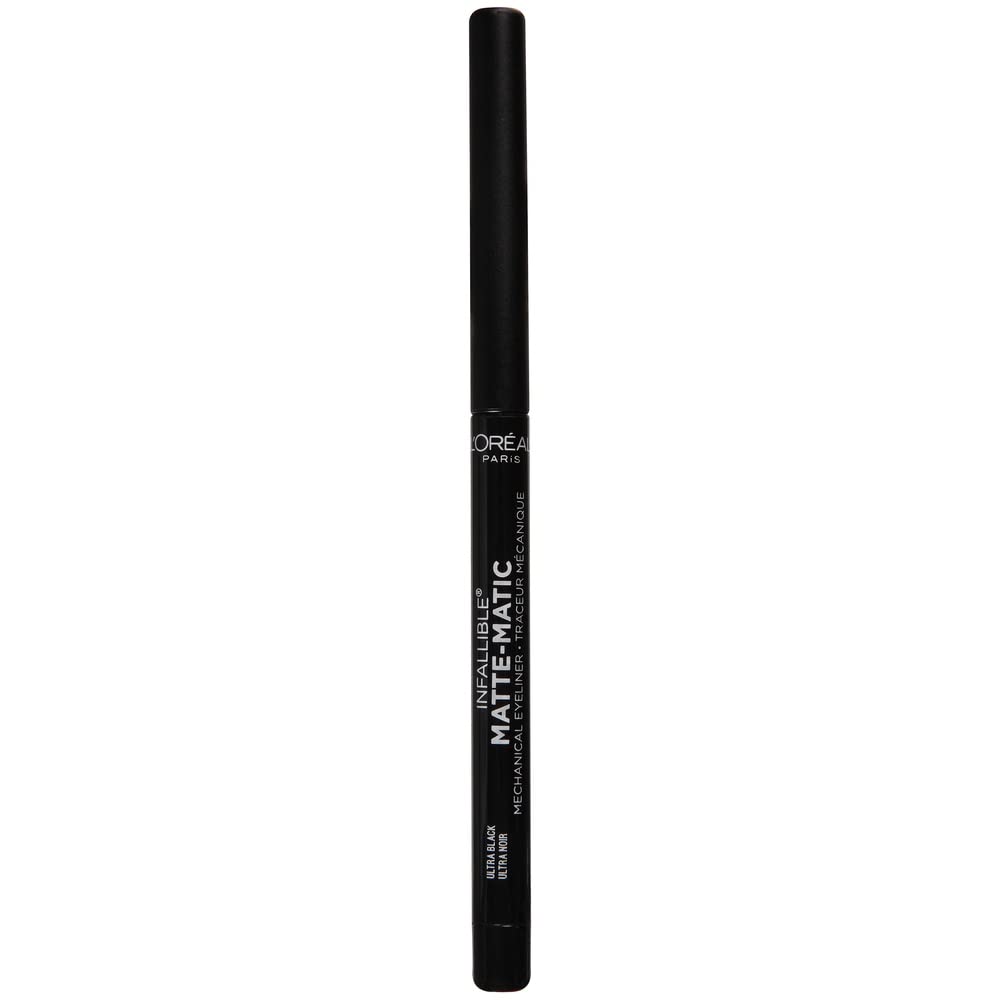 Delineador con afilador incorporado L’Oréal Paris Infallible Matte-Matic para retoques precisos.