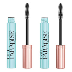 L'Oreal Paris Lash Paradise Mascara envase elegante con promesa de volumen intenso.