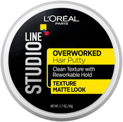 L’Oréal Paris Línea Studio pasta texturizante sobretrabajada envase y textura limpia