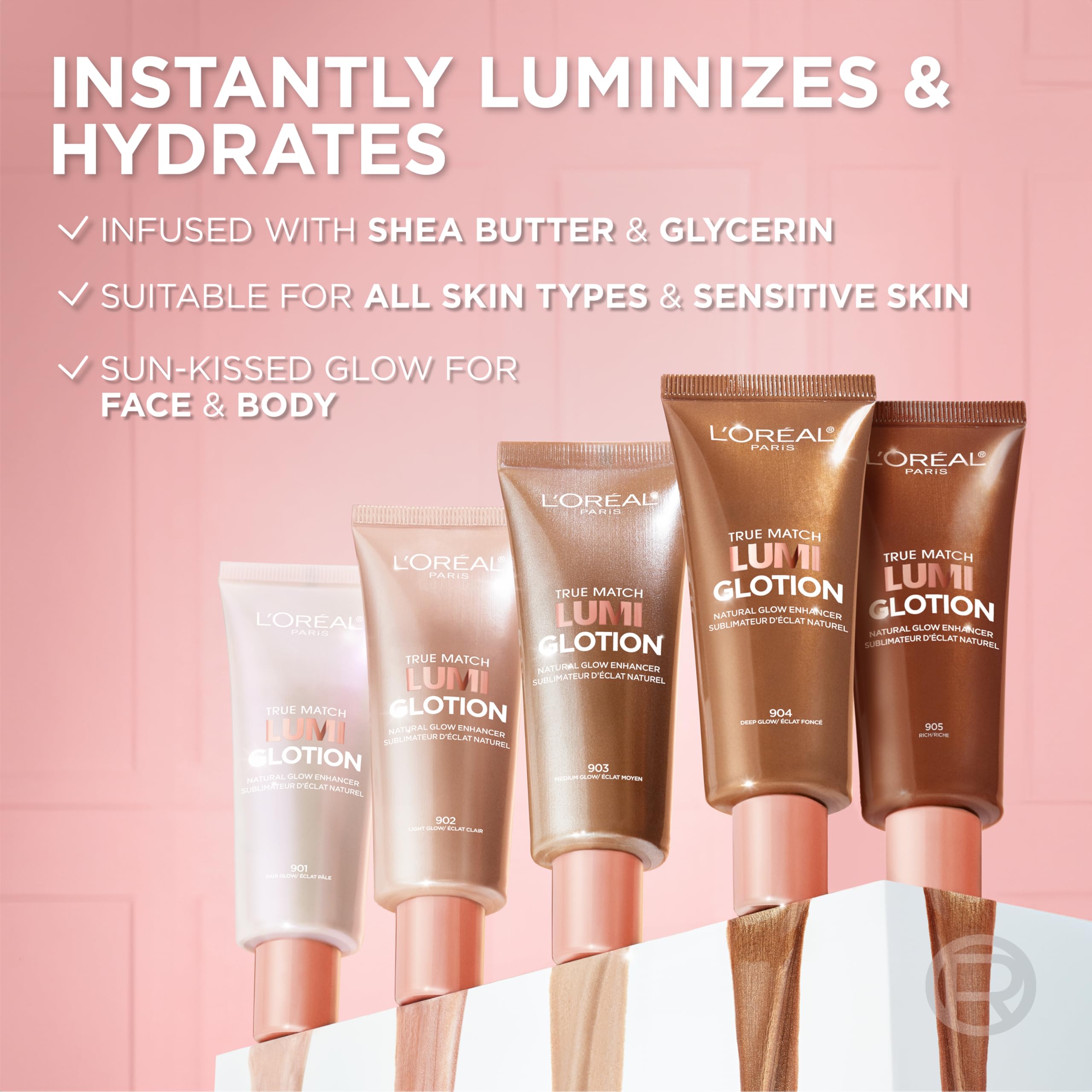 L'Oreal Paris Lumi Glotion en cuerpo para un brillo suave y unificado