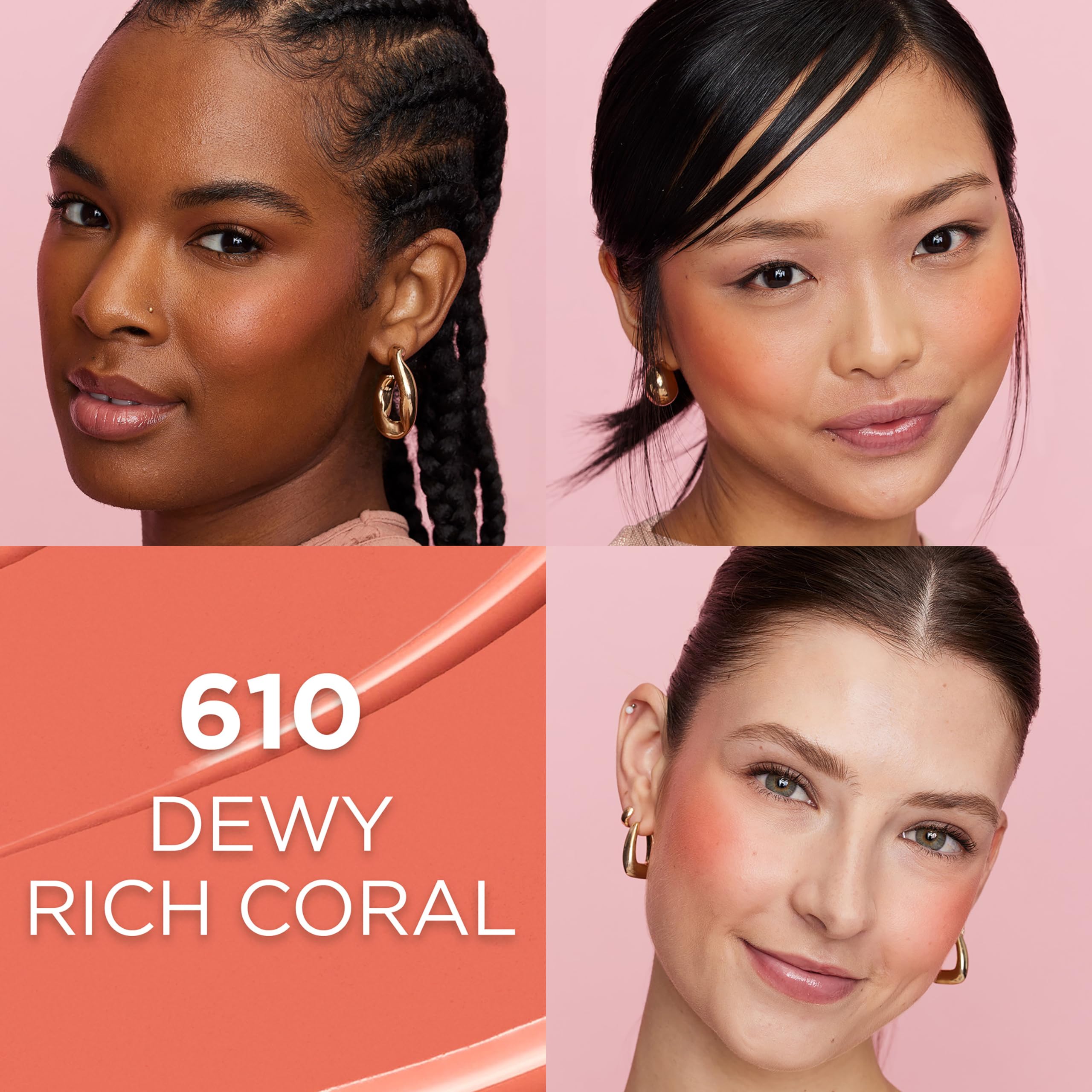L'Oreal Paris Lumi Le Liquid Blush tonos rosas nude, acabado suave para mejillas discretas