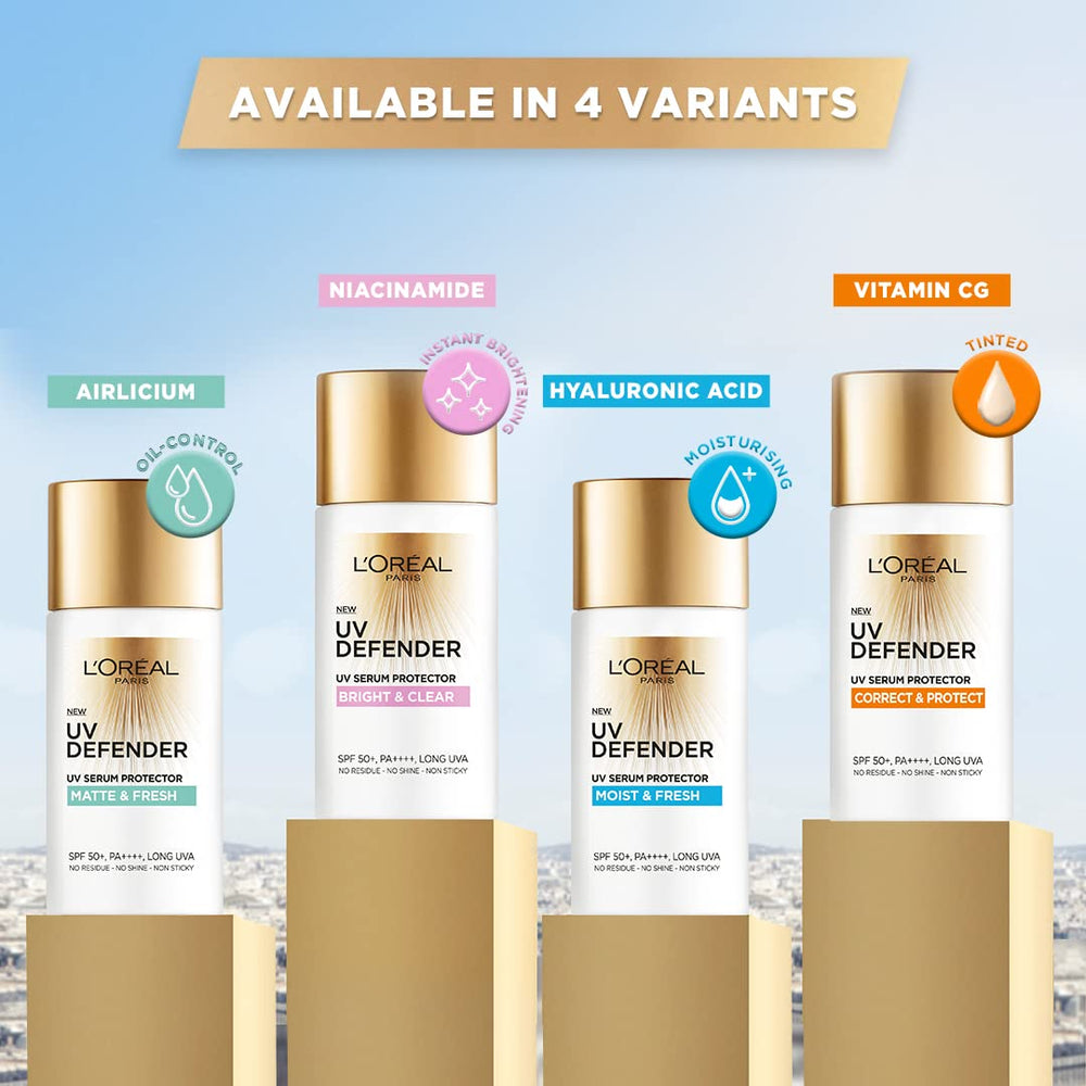 L’Oréal Paris protector solar, acabado-mate-diario, soporta clima húmedo.