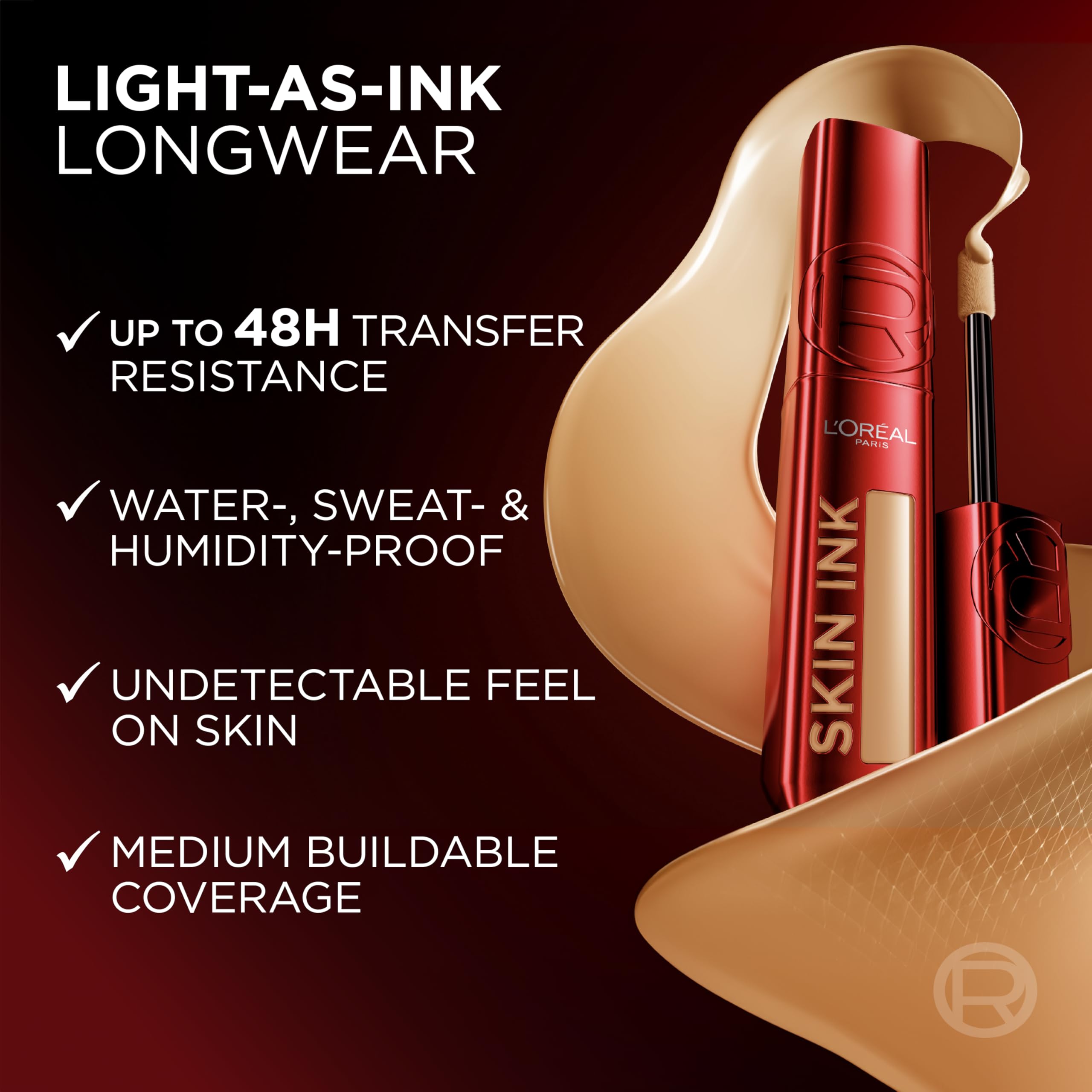 L’Oréal Paris Skin Ink 2 en 1: acabado mate suave para un rostro natural y pulido.