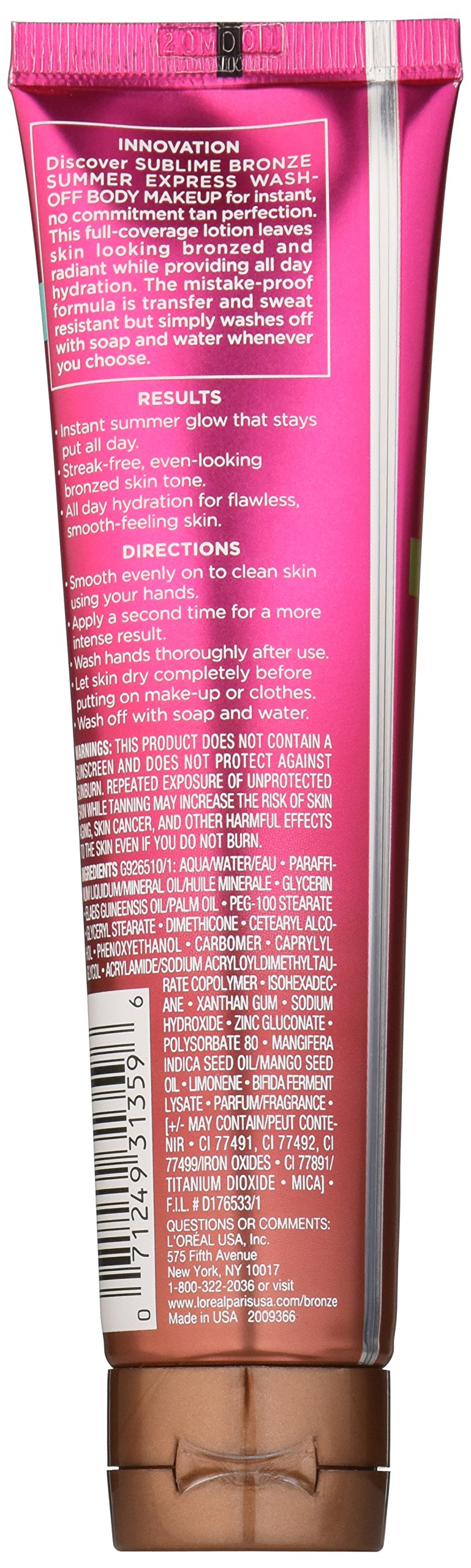 L'Oréal Paris Sublime Bronze Summer Express: piel bronceada lista para el día a día.