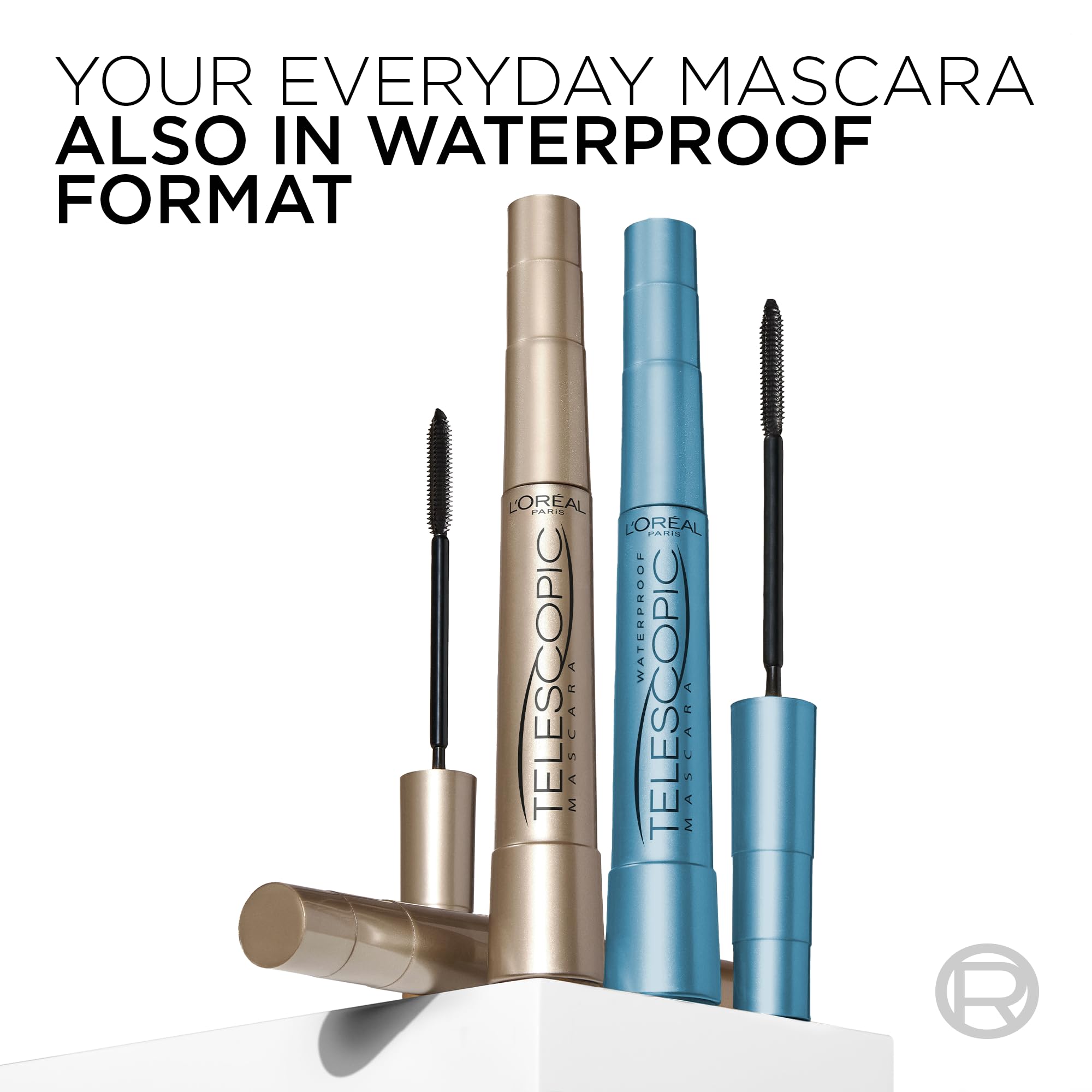 Envase ergonómico de Telescopic Mascara que facilita manejo e higiene