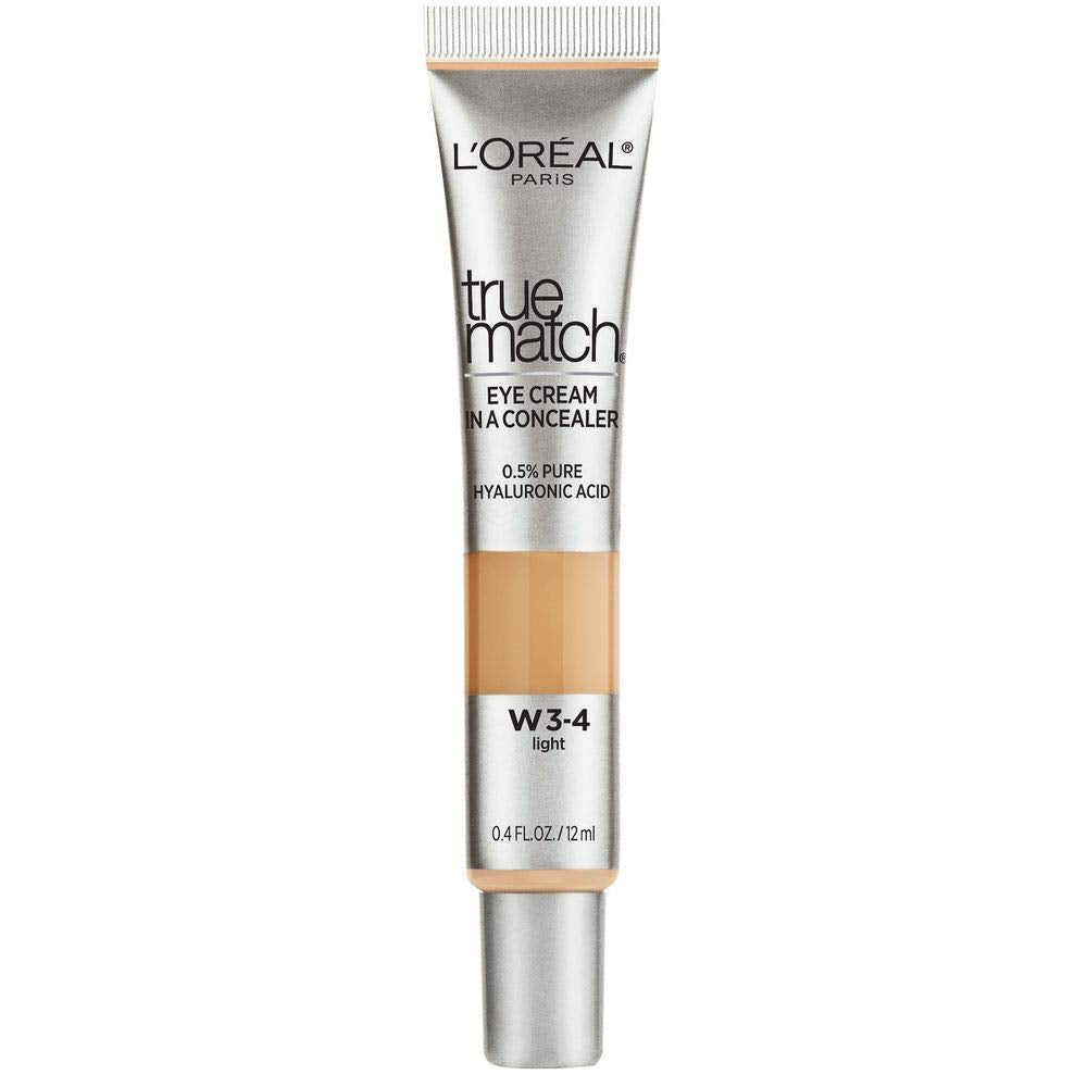 L’Oréal Paris True Match Eye Cream Concealer en envase, cobertura rápida de ojeras