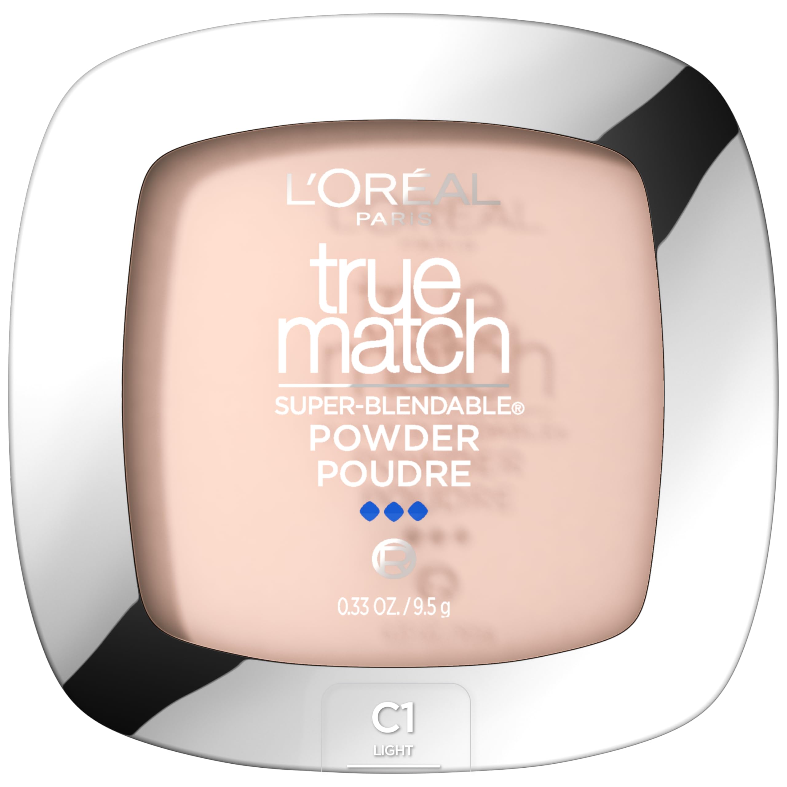 L'Oréal Paris True Match polvos compactos en envase para retoques rápidos.