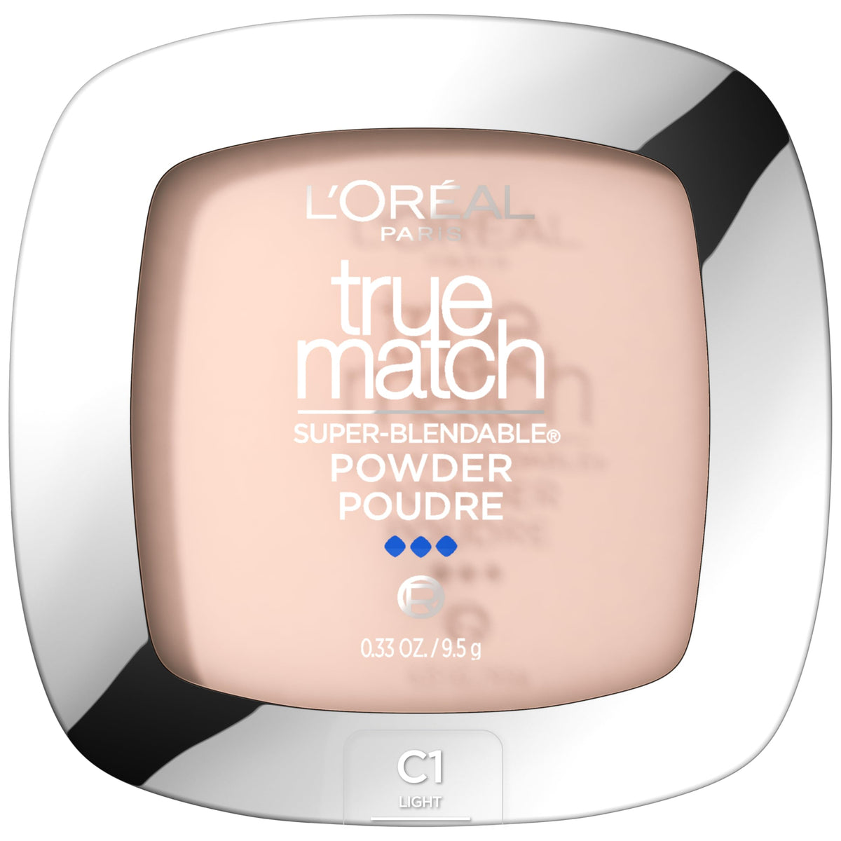 L'Oréal Paris True Match polvos compactos en envase para retoques rápidos.