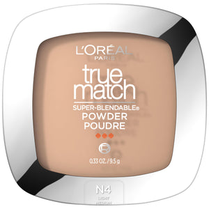 L'Oréal Paris True Match polvo compacto tono N4, acabado natural para uso diario.