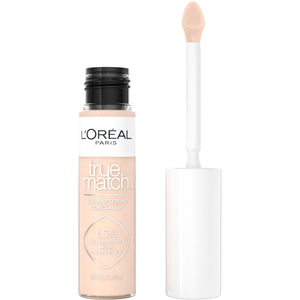 L’Oréal Paris True Match Radiant Serum Concealer con aplicador plano ofrece cobertura precisa.