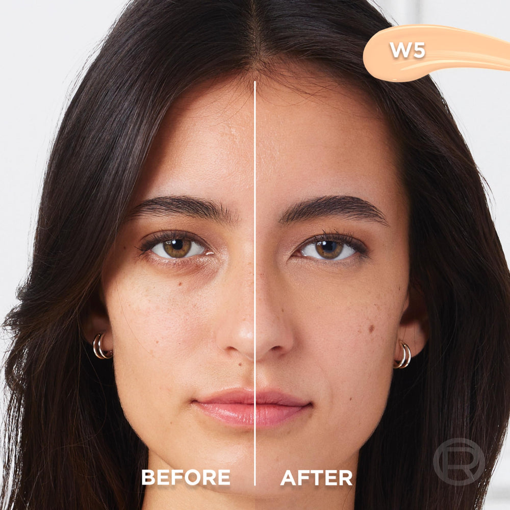 L'Oreal Paris True Match Radiant Serum Concealer textura ligera para iluminación suave.