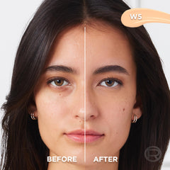L'Oreal Paris True Match Radiant Serum Concealer textura ligera para iluminación suave.