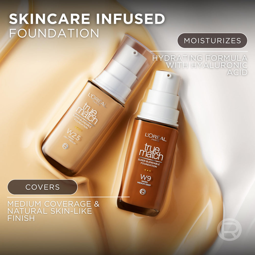 L'Oreal Paris True Match variedad 47 tonos: encuentra tu subtono adecuado.