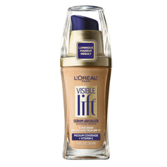 L'Oréal Paris Visible Lift Serum Absolute – botella y tono Buff Beige para un acabado suave