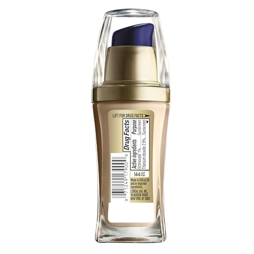 L'Oreal Paris Visible Lift Serum Absolute Foundation Light Ivory para piel radiante y cobertura moderada.