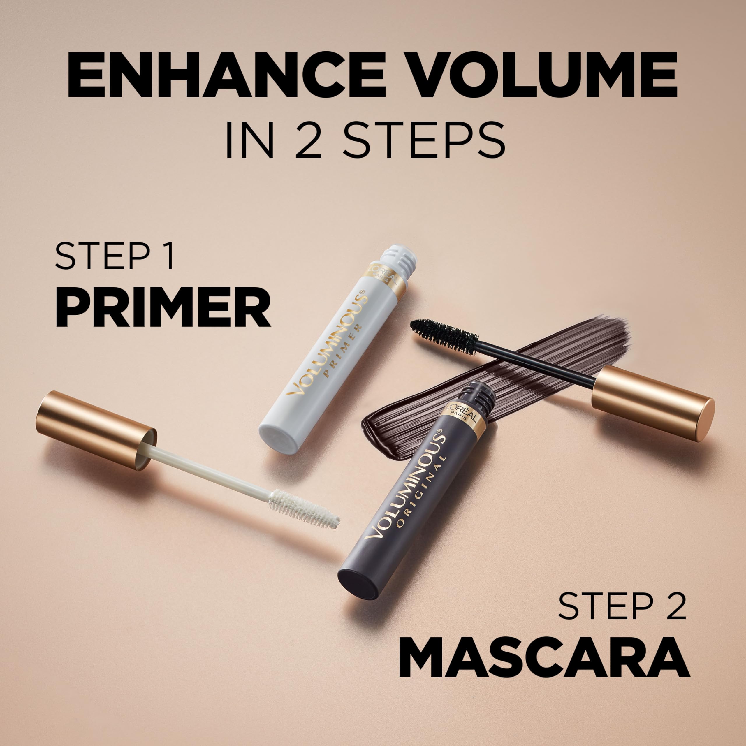 L’Oréal Paris Voluminous Primer nutre las pestañas para sensación suave y saludable.
