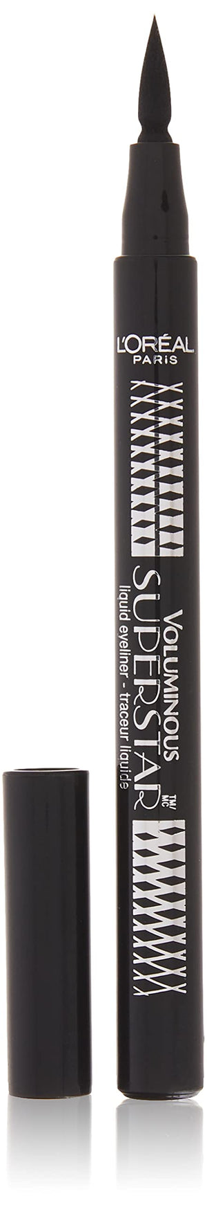 L’Oréal Paris Voluminous Superstar delineador líquido con aplicador flexible para trazos precisos.