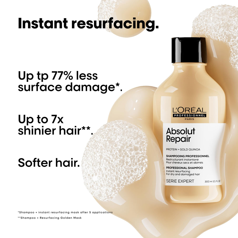 Espuma suave durante el lavado para cabello dañado.