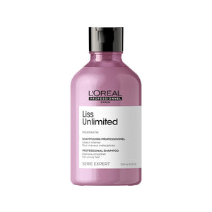 L’Oréal Professionnel Paris Liss Unlimited Shampoo – botella destacando control del frizz