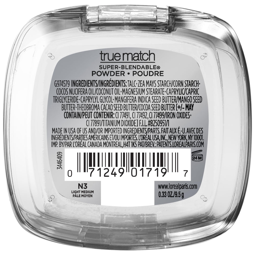 Acabado duradero y natural con L'Oréal Paris True Match Polvo Natural Buff.